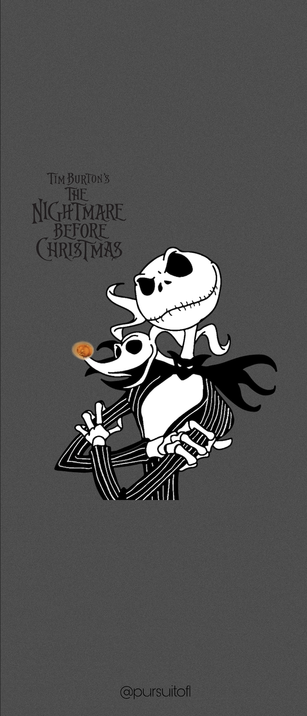 Tim Burton's The Nightmare Before Christmas Phone Wallpaper with Jack The Pumpkin King