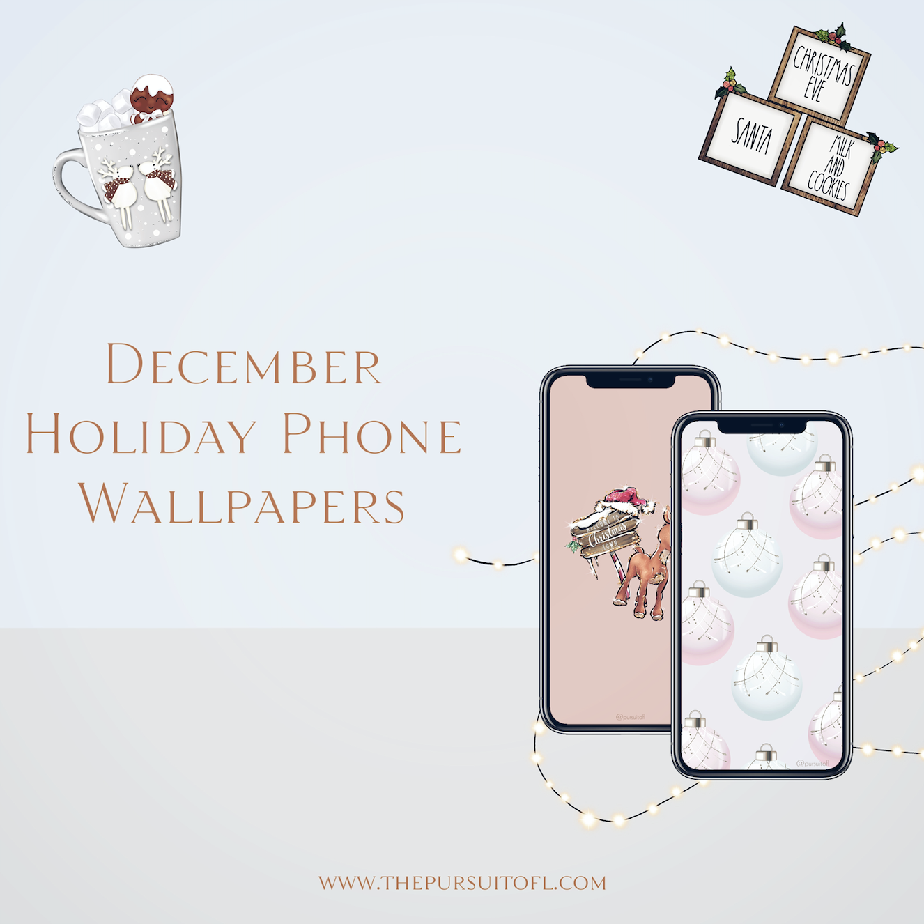 December Holiday Phone Wallpapers