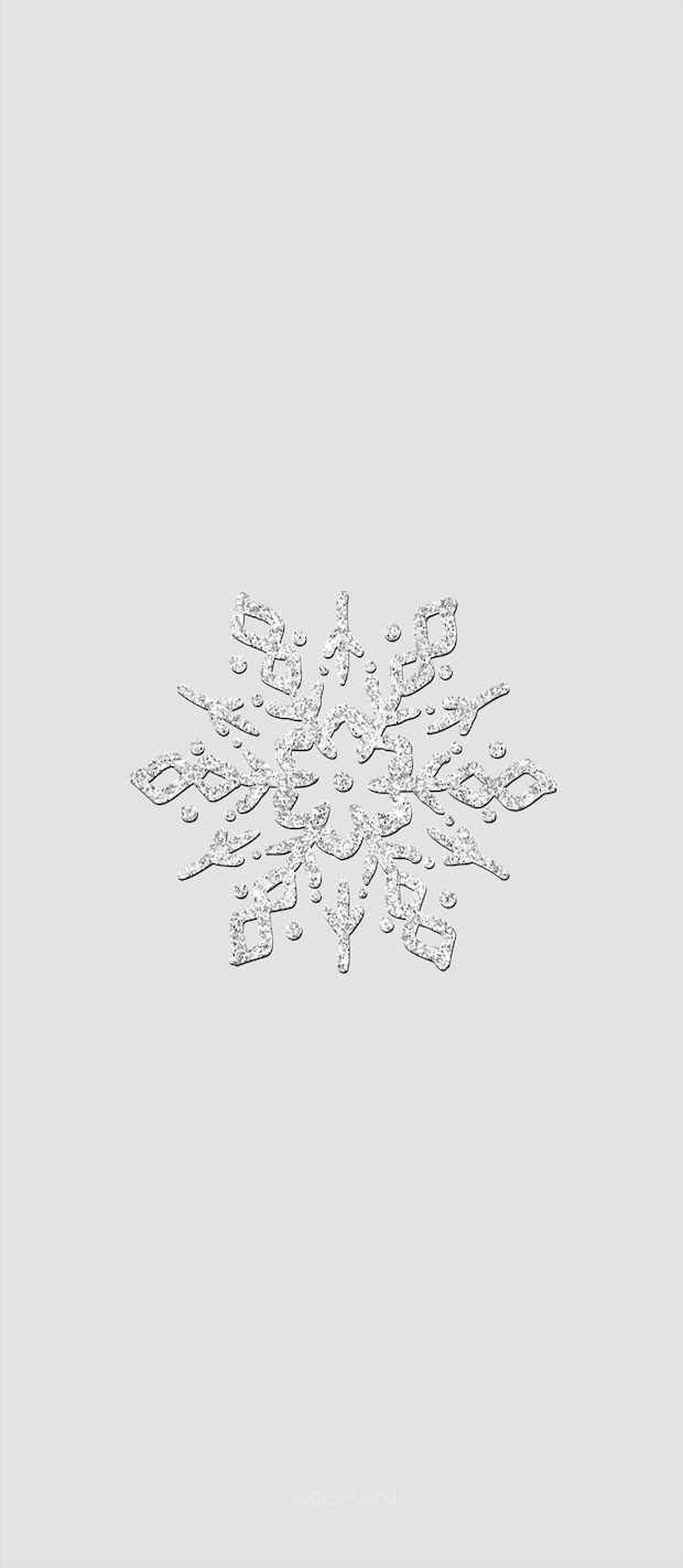 Glitter Snowflake Phone Wallpaper