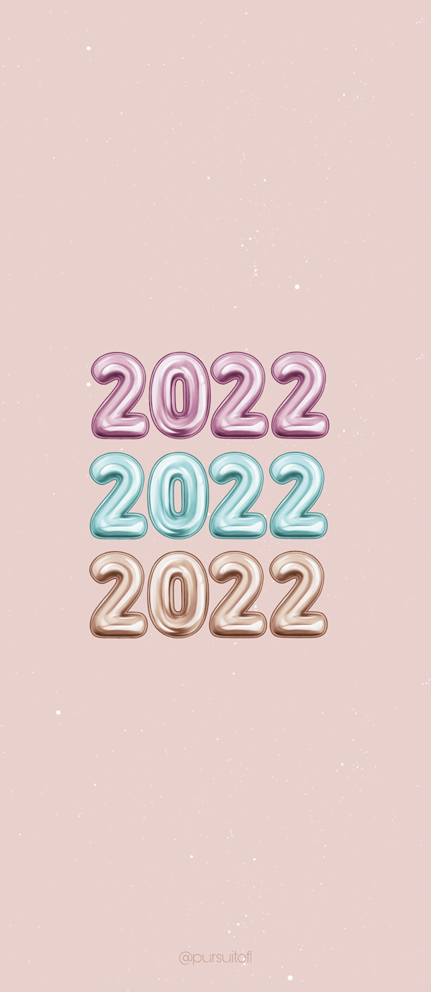 2022 Phone Wallpapers in pink, blue, and tan