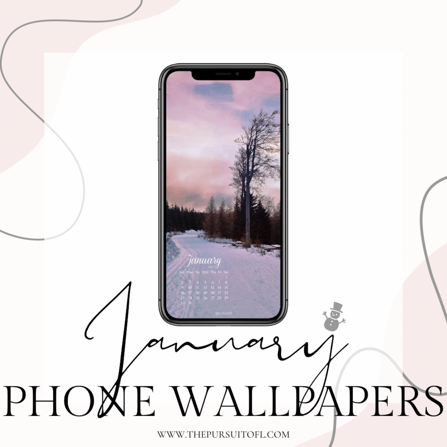 Free January Phone Wallpapers. 2022