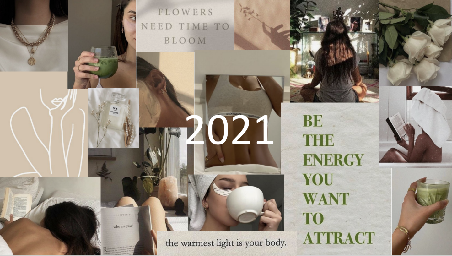 2021 Vision Board made on Canva