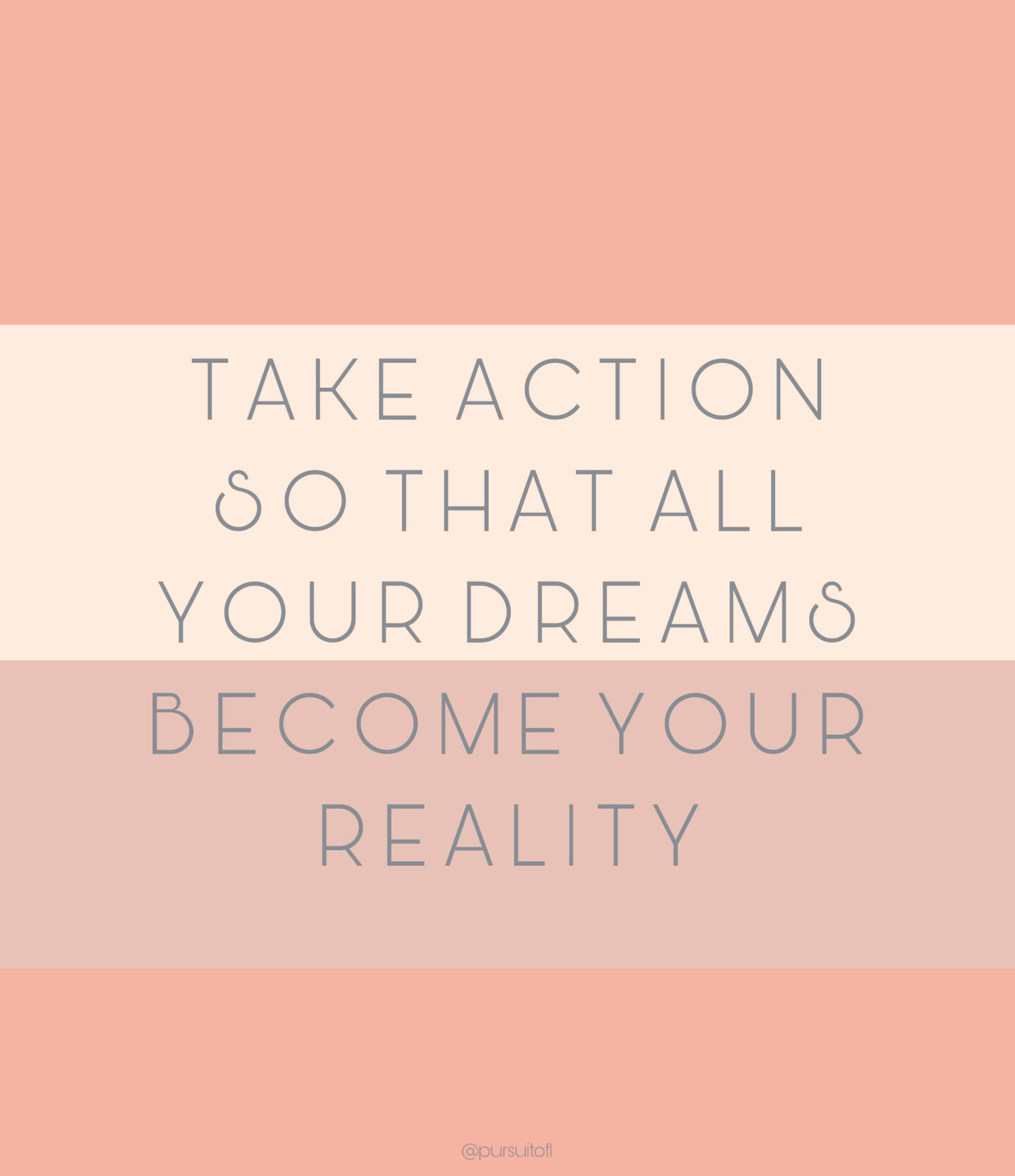 Neutral Color Block Tablet with Inspirational Quote Take Action So That All Your Dreams Become Your Reality