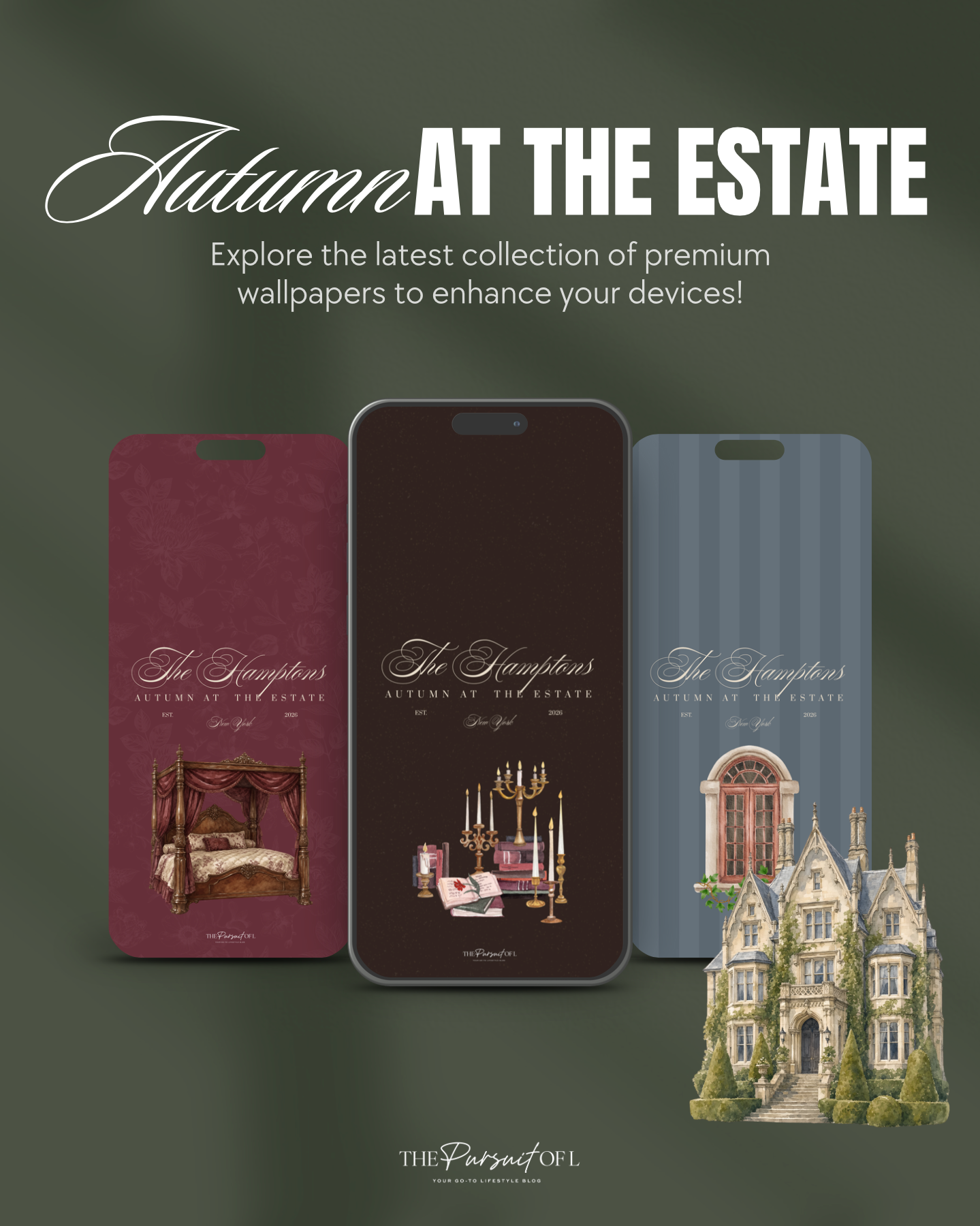 Autumn at the Estate: Another Hamptons Wallpaper Collection ; The Pursuit of L